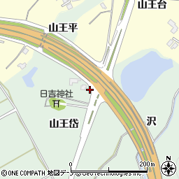 秋田県大館市餌釣山王岱周辺の地図