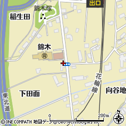 秋田県鹿角市十和田錦木下野田1周辺の地図