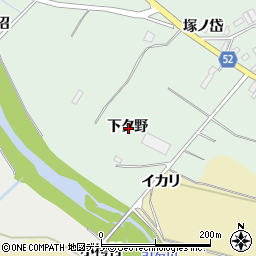 秋田県大館市赤石下タ野周辺の地図