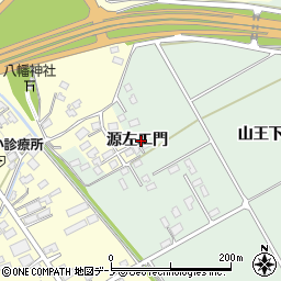 秋田県大館市餌釣源左エ門周辺の地図