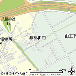 秋田県大館市餌釣（源左エ門）周辺の地図