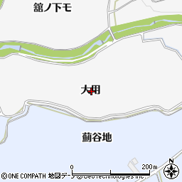 秋田県鹿角市十和田草木大用周辺の地図