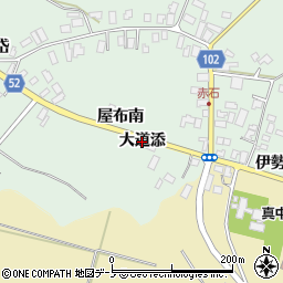 秋田県大館市赤石（大道添）周辺の地図
