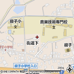 秋田県北秋田市綴子街道下周辺の地図