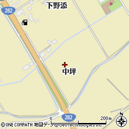 秋田県鹿角市十和田錦木（中坪）周辺の地図