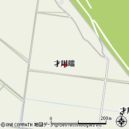 秋田県大館市二井田才川端周辺の地図