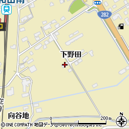 秋田県鹿角市十和田錦木下野田周辺の地図