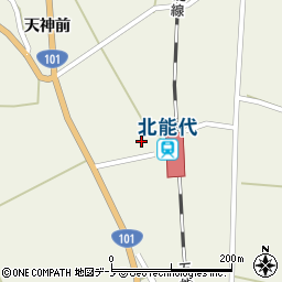 秋田県能代市竹生前田周辺の地図