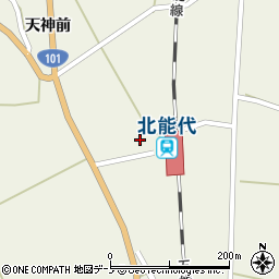 秋田県能代市竹生（前田）周辺の地図