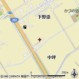 秋田県鹿角市十和田錦木下野添30周辺の地図