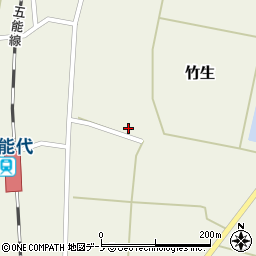 秋田県能代市竹生相染道北周辺の地図