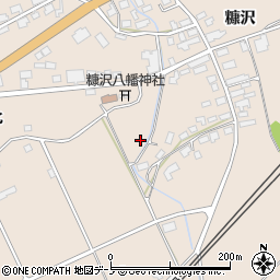秋田県北秋田市綴子（糠沢）周辺の地図