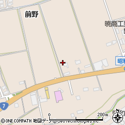 秋田県北秋田市綴子前野周辺の地図