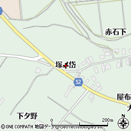 秋田県大館市赤石塚ノ岱周辺の地図