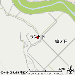 秋田県大館市小袴ラント下周辺の地図