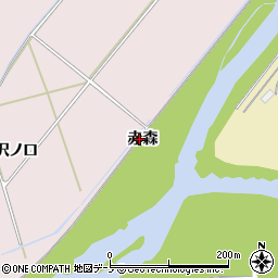 秋田県鹿角市十和田瀬田石赤森周辺の地図