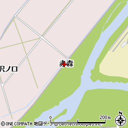 秋田県鹿角市十和田瀬田石（赤森）周辺の地図