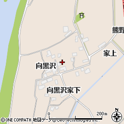 秋田県北秋田市綴子（向黒沢）周辺の地図