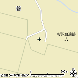 秋田県能代市磐上後野周辺の地図