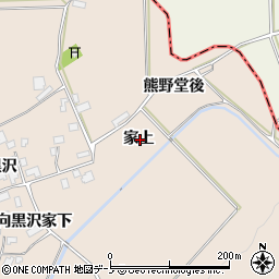 秋田県北秋田市綴子家上周辺の地図