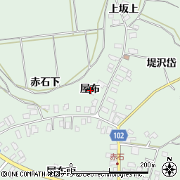 秋田県大館市赤石屋布周辺の地図