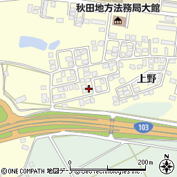 秋田県大館市池内上野周辺の地図