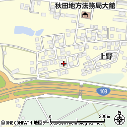 秋田県大館市池内（上野）周辺の地図
