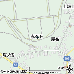 秋田県大館市赤石赤石下周辺の地図