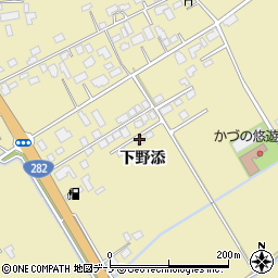 秋田県鹿角市十和田錦木下野添周辺の地図