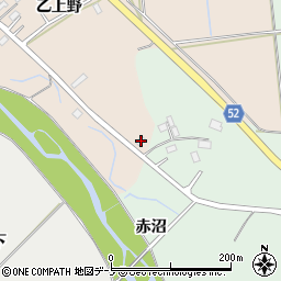 秋田県大館市板沢乙上野38周辺の地図