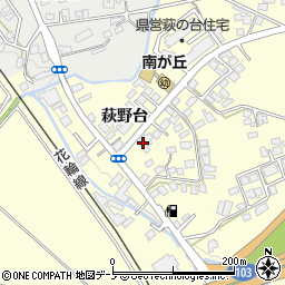 秋田県大館市小館花萩野台周辺の地図