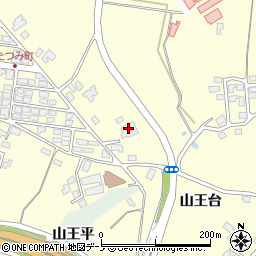 秋田県大館市柄沢山王台周辺の地図