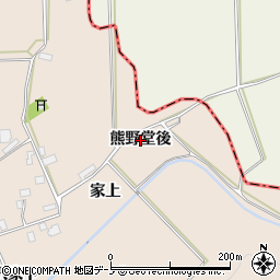 秋田県北秋田市綴子（熊野堂後）周辺の地図