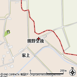 秋田県北秋田市綴子東向黒沢周辺の地図