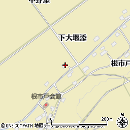 秋田県鹿角市十和田錦木下大堰添周辺の地図