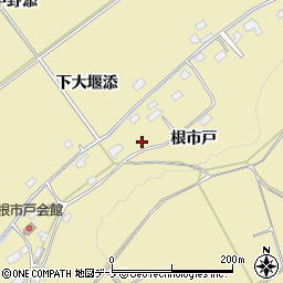 秋田県鹿角市十和田錦木根市戸周辺の地図