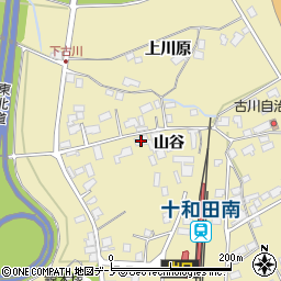 秋田県鹿角市十和田錦木山谷周辺の地図