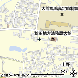 秋田県大館市柄沢（狐台）周辺の地図
