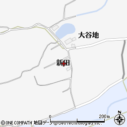秋田県鹿角市十和田草木新田周辺の地図