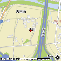 秋田県鹿角市十和田錦木古川周辺の地図