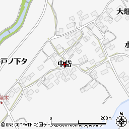 秋田県鹿角市十和田草木中岱周辺の地図