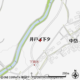 秋田県鹿角市十和田草木井戸ノ下タ周辺の地図