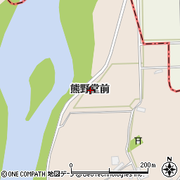 秋田県北秋田市綴子熊野堂前周辺の地図