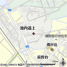 秋田県大館市池内道上周辺の地図