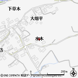 秋田県鹿角市十和田草木（水木）周辺の地図