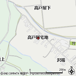 秋田県大館市櫃崎高戸屋宅地周辺の地図
