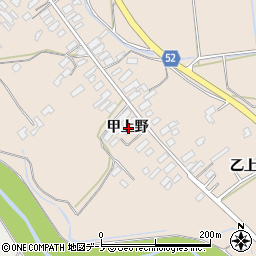 秋田県大館市板沢甲上野周辺の地図