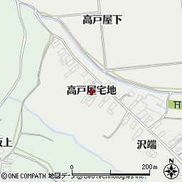 秋田県大館市櫃崎（高戸屋宅地）周辺の地図