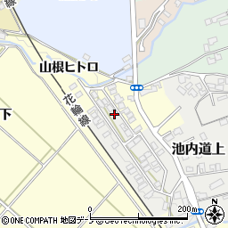 秋田県大館市池内道上1-50周辺の地図