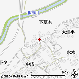 秋田県鹿角市十和田草木下草木32周辺の地図